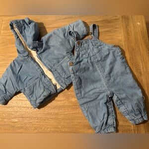 Baby Gap Soft Denim Overalls and Jacket Set